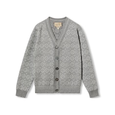 Cardigan bambino in cotone con Doppia G