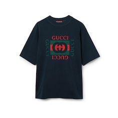 Cotton jersey T-shirt with Gucci print