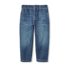 Pantalone bambino in denim con nastro Web