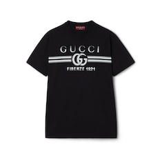 เสื้อยืด Cotton jersey T-shirt with Gucci print