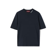 T-shirt in seta e cotone con intarsio Gucci