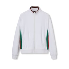 Chaqueta de rizo con GG y tribanda Web