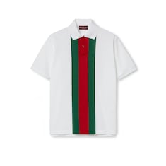 Polo de algodón con tribanda Web