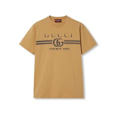 Cotton jersey T-shirt with Gucci print