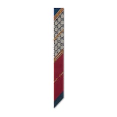 Gucci heritage print silk neck bow