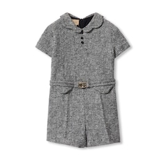 Children's tweed wool playsuit