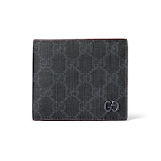 Cartera con dos pliegues e interior burdeos