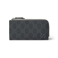 Grey trim GG zip card case