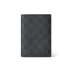 GG passport case with dark green interior