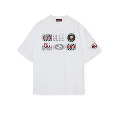 Cotton jersey T-shirt with Gucci print