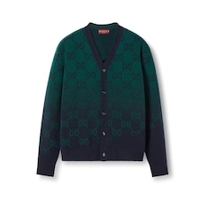 Cardigan aus GG Wolljacquard in Degradé-Optik