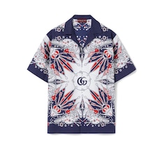 Double G bandana print cotton shirt