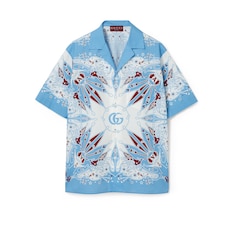 Chemise en coton à imprimé bandana Double G