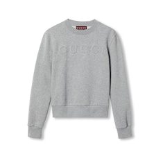 Cotton jersey embossed sweatshirt