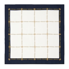 Interlocking G Gucci chain silk pocket square