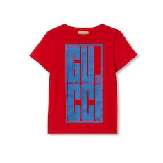 T-shirt bambino in cotone con stampa