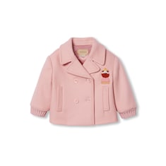 Manteau pour bébé en laine brodée