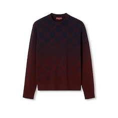 Pull en jacquard GG en laine coloris dégradé