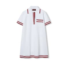 Vestido tipo polo con ribete con tribanda Web