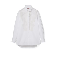 Camisa de popelina de algodón con bordado