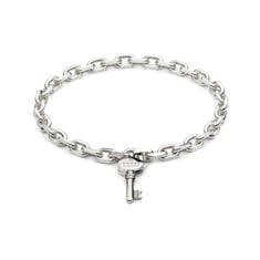 Trademark chain bracelet with key