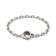 Trademark chain bracelet with charm