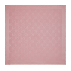 GG jacquard silk wool shawl