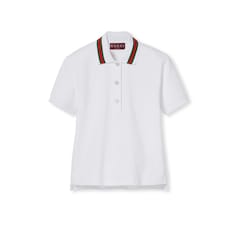 Cotton stretch piquet polo shirt