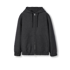 Wool hooded jacket