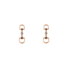 Pendientes Gucci Horsebit diamante oro 18k  