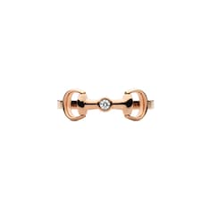 Horsebit Ring 18 Karat mit Diamant