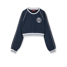 Cotton jersey sweatshirt with embroidery