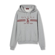 Printed cotton jersey hooded sweatshirt