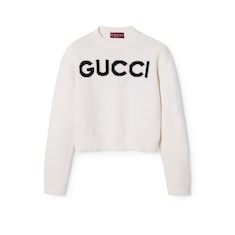 Top de lana con intarsia Gucci