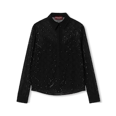 Camisa de georgette de seda ligera