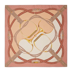 Carré en jacquard de soie à imprimé