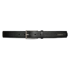 Thin belt with rectangular buckle