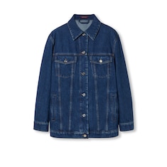 Veste en denim avec imprimé Gucci