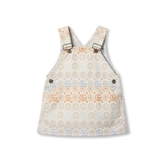 Baby Double G cotton dungaree dress