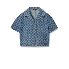 Top in denim GG jacquard