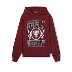 Cotton jersey printed hooded sweatshirt