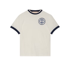 Camiseta de punto de algodón bordado Gucci
