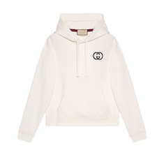 GUCCI Cotton Jersey Hooded Sweatshirt Size XXXL White Ready to wear