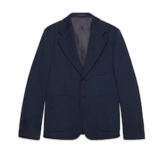 เสื้อแจ็คเก็ต Textured GG jersey jacket
