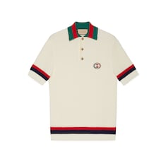 Knit cotton polo shirt with Web