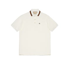 Cotton piquet polo with Double G