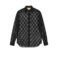 Gucci lace collared shirt