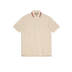 เสื้อโปโลเชิ้ต GG cotton piquet polo shirt
