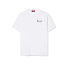 Embroidered cotton jersey T-shirt