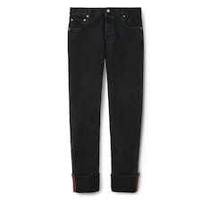 Pantalón de denim con tribanda Web